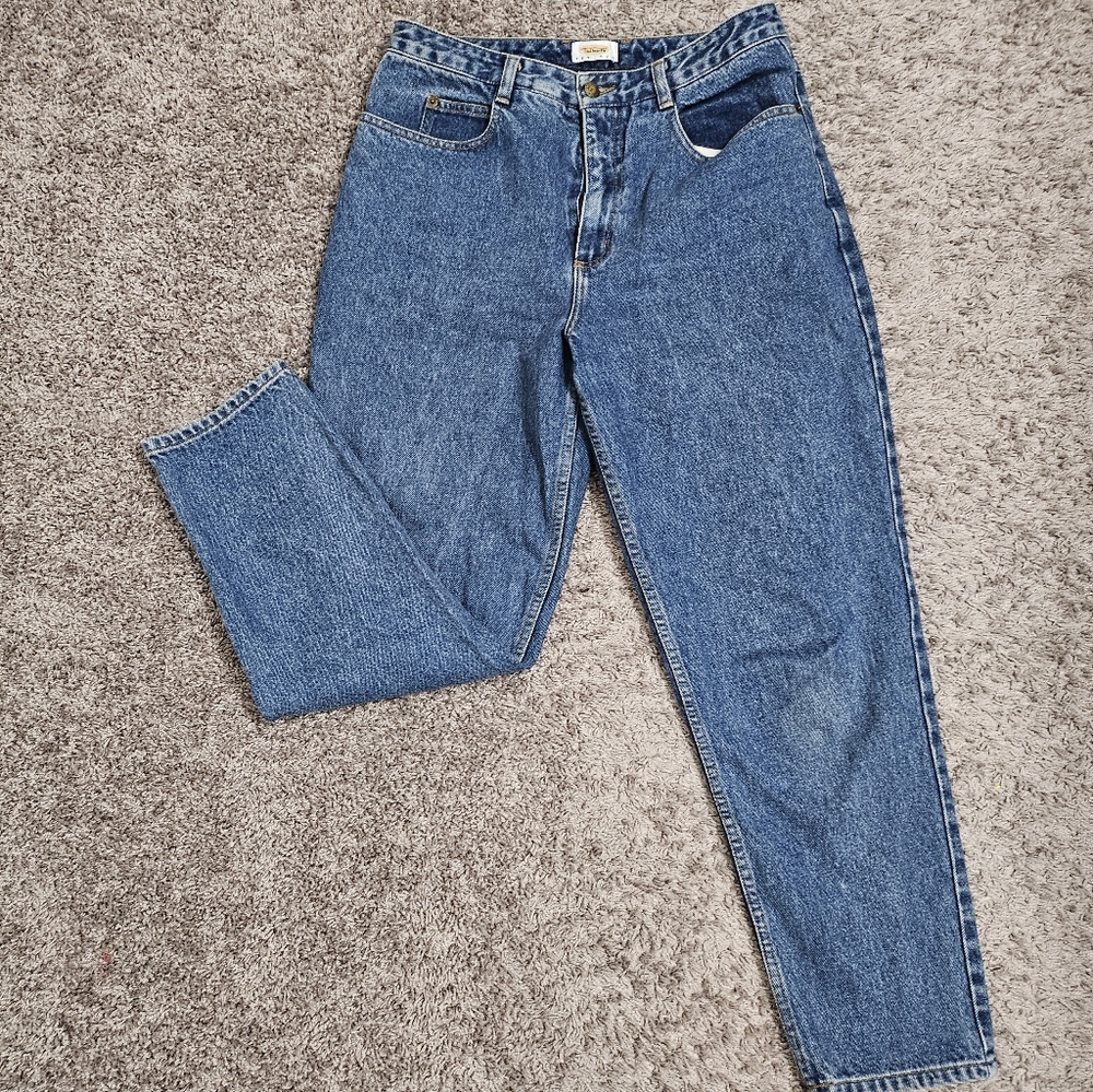 Talbots Petites Women’s Jeans Size 12 Medium Wash High Rise Straight Leg Cotton
